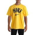 Nike Mens Yellow Standard Fit Crew Neck Graphic Tee Shirt Size - M