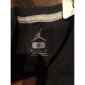 Mens Nike Air Jordan Black Cotton Crew Neck Graphic Tee Shirt Size - S