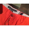 Tommy Hilfiger Mens Red Twill Classic Fit , Chino Shorts Size - 32
