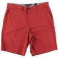 Tommy Hilfiger Mens Red Twill Classic Fit , Chino Shorts Size - 32