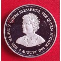 Queen Elizabeth the Queen Mother 90th Birthday Silver proof medallion
