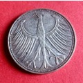 1951 5 Deutsche Mark Silver coin