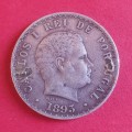 1893 Portugal 500 Reis Silver coin