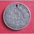 1907 ½ Deutsche Mark - 90%