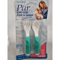 Pur Baby Soft Grip Fork And Spoon 6+ Months