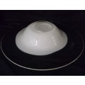 LOVELY CLEAR AND WHITE GLASS BOWL
