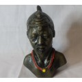 TOP  QUALITY  RESIN AFRICAN FIGURINE / BUST ..