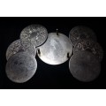 SEVEN PIECE SILVER PLATED COASTER SET