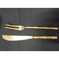 FABULOUS TOP QUALITY ... TWO PIECE SERVING FORK AND KNIFE/ BID PER ITEM