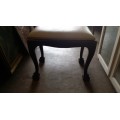 IMBUIA BALL AND CLAW DRESSING TABLE STOOL