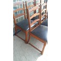 SET OF 6 VINTAGE WOOD  DINING CHAIRS    /  BUYER MUST COLLECT EDENVALE JHB