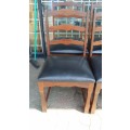 SET OF 6 VINTAGE WOOD  DINING CHAIRS    /  BUYER MUST COLLECT EDENVALE JHB