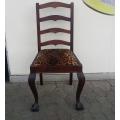 IMBUIA BALL AND CLAW CHAIR /  BUYER MUST COLLECT EDENVALE JHB