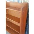 VINTAGE  SOLID MAHOGANY WOODEN BOOK SHELVE    /  BUYER MUST COLLECT EDENVALE JHB