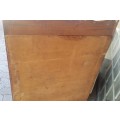VINTAGE  SOLID MAHOGANY WOODEN BOOK SHELVE    /  BUYER MUST COLLECT EDENVALE JHB