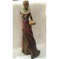 AFRICAN LADY FIGURINE  ORNAMENT 30 X 12 CM