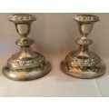 SET OF TWO CANDLE STICK HOLDERS 12 X 10 CM