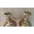 SET OF TWO CANDLE STICK HOLDERS 12 X 10 CM