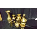 SEVEN ASSORTED BRASS ORNAMENTS