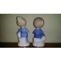 BOY AND A GIRL PAIR  FIGURINE ORNAMENT 15 CM X 7 CM