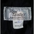 BLACK REAL LEATHER MADE IN ENGLAND WAISTCOAT LARGE