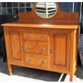 Antique Solid Wood Sideboard Cupboard 130 cm L x 103 cm H x 54 cm D  / Collection only