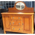 Antique Solid Wood Sideboard Cupboard 130 cm L x 103 cm H x 54 cm D  / Collection only