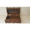 SOLID WOOD JEWELRY /  STORAGE BOX 20 X 11 X 8 CM