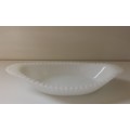 Milk Glass Oval Dish