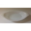 Milk Glass Oval Dish