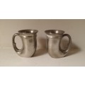 set of two zinn  quist w . germany pewter small cups 5.5 cm
