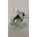 Solid Glass Squirrel  ornament / Paperweight  7 x 5 cm