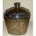 Vintage Porcelain and Silver Jar 10 x 9 cm