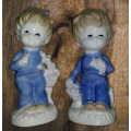 BOY AND A GIRL PAIR  FIGURINE ORNAMENT 15 CM X 7 CM