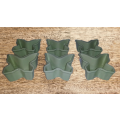 Set of Six Jelly Moulds  Dishes 10 x 4 cm