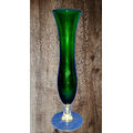 GREEN FLUTE VASE