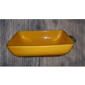 Yellow Dish with shell shape Handles Portugal 20 x 12 x 5 cm