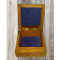 Solid wood carved trinket storage / jewellery  box 10 X 10 X 5cm