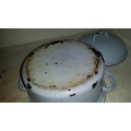 Vintage Pale Blue Enamel Cooking Pot