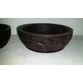 Pair of Two Hand Crafted Bowls 15 x 5 cm