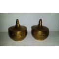 Pair of Brass Trinket holders 7 x 4 cm