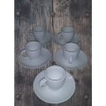 Set of Five Maxwell Williams Espresso Cup and Saucers