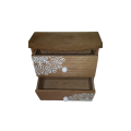 Wood Trinket box  2 draw 19 x 17 x 10 cm