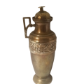 Brass lidded vase/ jug /jar 23 x 9 cm