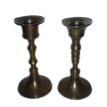 Brass  pair of candle stick holders 8 cm