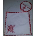 Hand Embroidery 12 Square , 16 cm and 12 Round , 8 cm Table Cloth