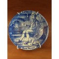 Old Chelsea  England Decor wall plate  white and blue 10.5 cm