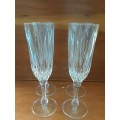Set of Four Crystal Champagne  Glasses