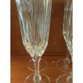 Set of Four Crystal Champagne  Glasses