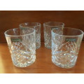 Set of four Dublin Crystal  Shannon by Godinger Whiskey Glasses